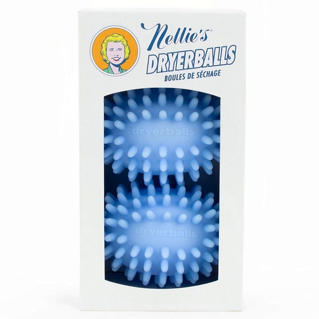 Nellies Dryerballs - Sustainable Laundry Dryer Balls - Softens Fabrics Reduces Wrinkles and Shortens Drying Time - Dryer Sheet Alternative (2 Pack)