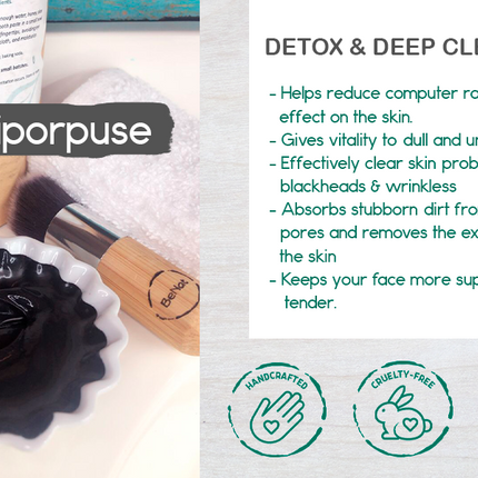 2-pack Activated Charcoal Facial Mask