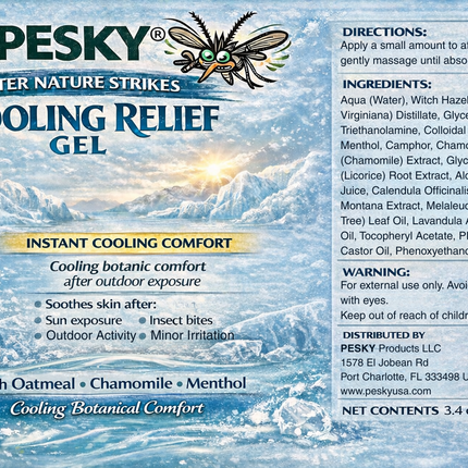 After Nature Strikes™ PESKY® Cooling Roll-On Outdoor Skin Comfort Formula