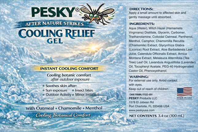 After Nature Strikes™ PESKY® Cooling Roll-On Outdoor Skin Comfort Formula