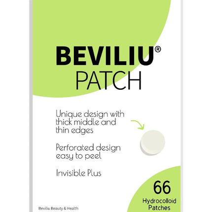 Beviliu Pimple Patches for Face 66 Counts 2 Sizes Thinner Edge Hydrocolloid Acne Patches for Face Invisible Zit Patches for Face Facial Skin Care Products Beauty