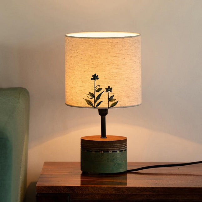 Hand Painted Wooden LED Table Lamp